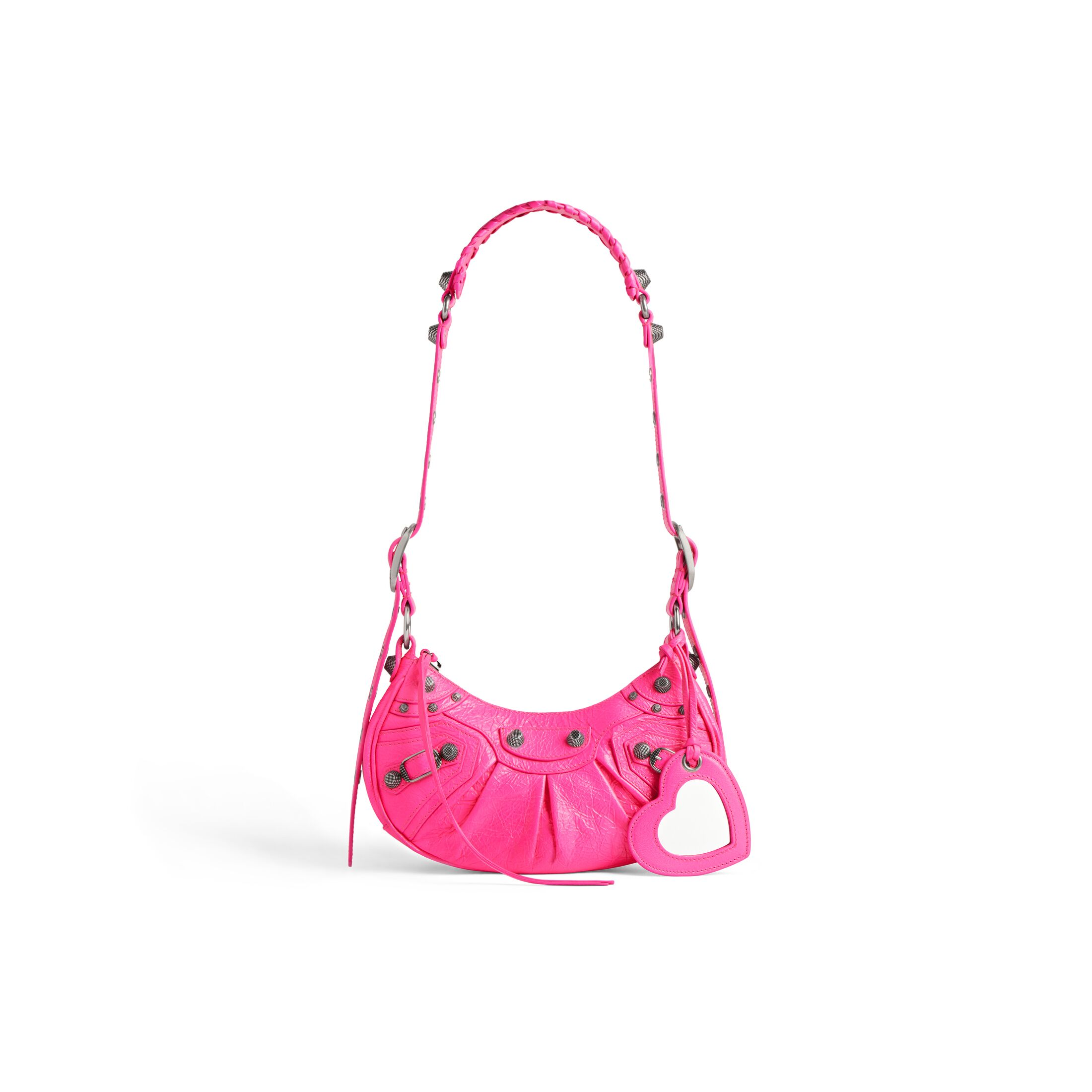 WOMEN'S LE CAGOLE XS SHOULDER BAG IN FLUO PINK